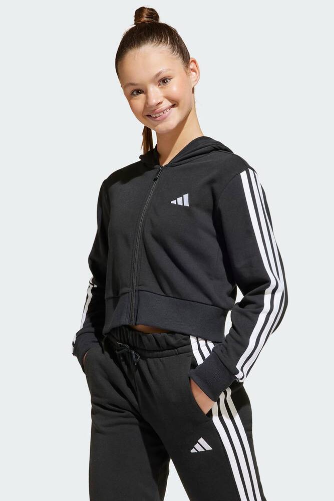 Çocuk 3S Ft Fermuarlı Kapüşonlu Sweat JJ0956 Siyah 