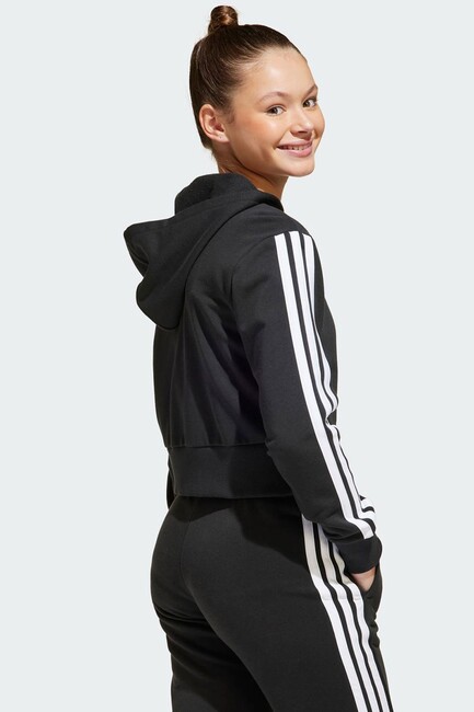 Çocuk 3S Ft Fermuarlı Kapüşonlu Sweat JJ0956 Siyah - Thumbnail