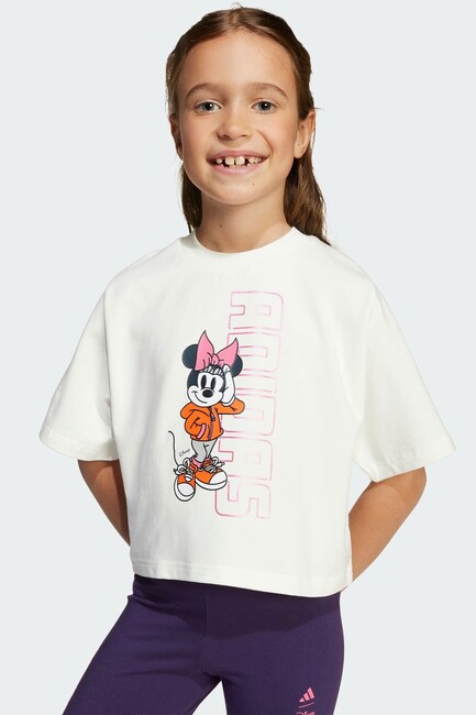 Çocuk DY Minnie Baskılı Tişört JL9191 Beyaz - Thumbnail