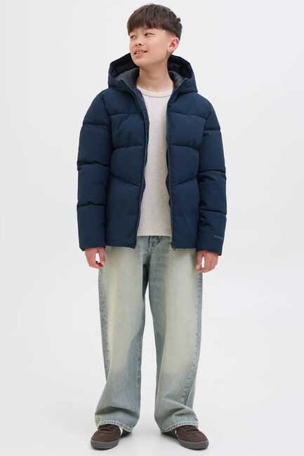 Çocuk Global Puffer Mont 12283847 Lacivert - Thumbnail