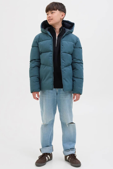 Çocuk Global Puffer Mont 12283847 Mavi - Thumbnail