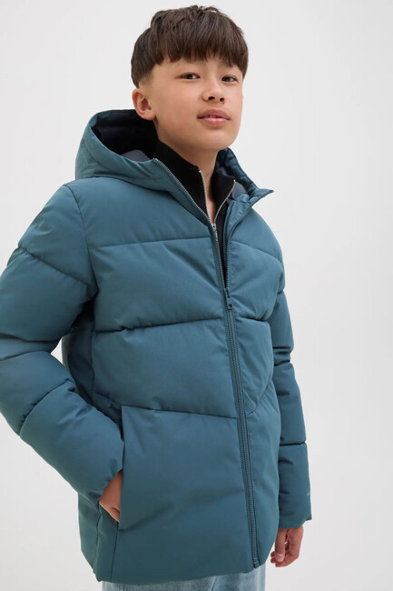 Çocuk Global Puffer Mont 12283847 Mavi - Thumbnail
