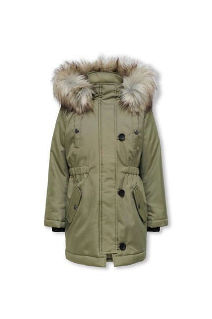 Çocuk Kogırıs Fur Parka 15245678 Yeşil - Thumbnail