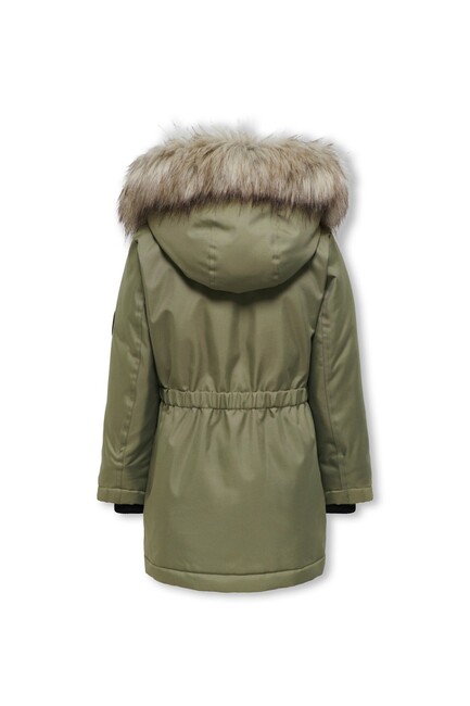 Only - Çocuk Kogırıs Fur Parka 15245678 Yeşil (1)