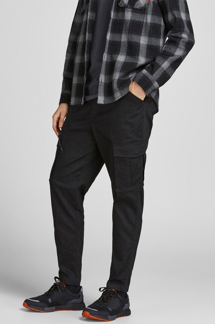 Jack & Jones - Erkek Ace Dex Tapered Pantolon 12194240 Siyah 