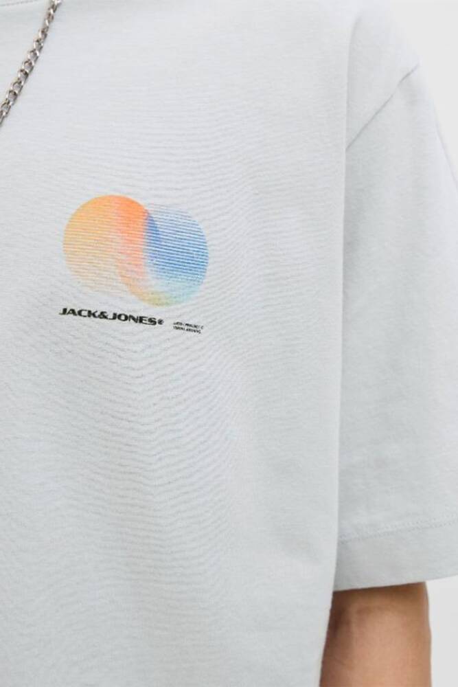 Erkek Alma Front Print Tişört 12276948 Gri 