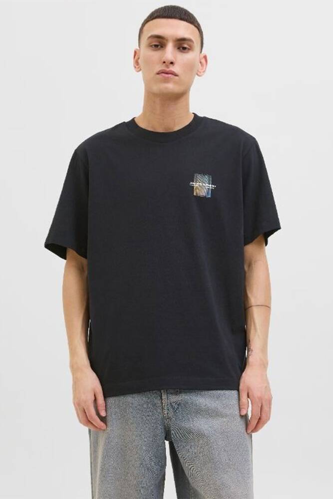 Erkek Alma Front Print Tişört 12276948 Siyah 