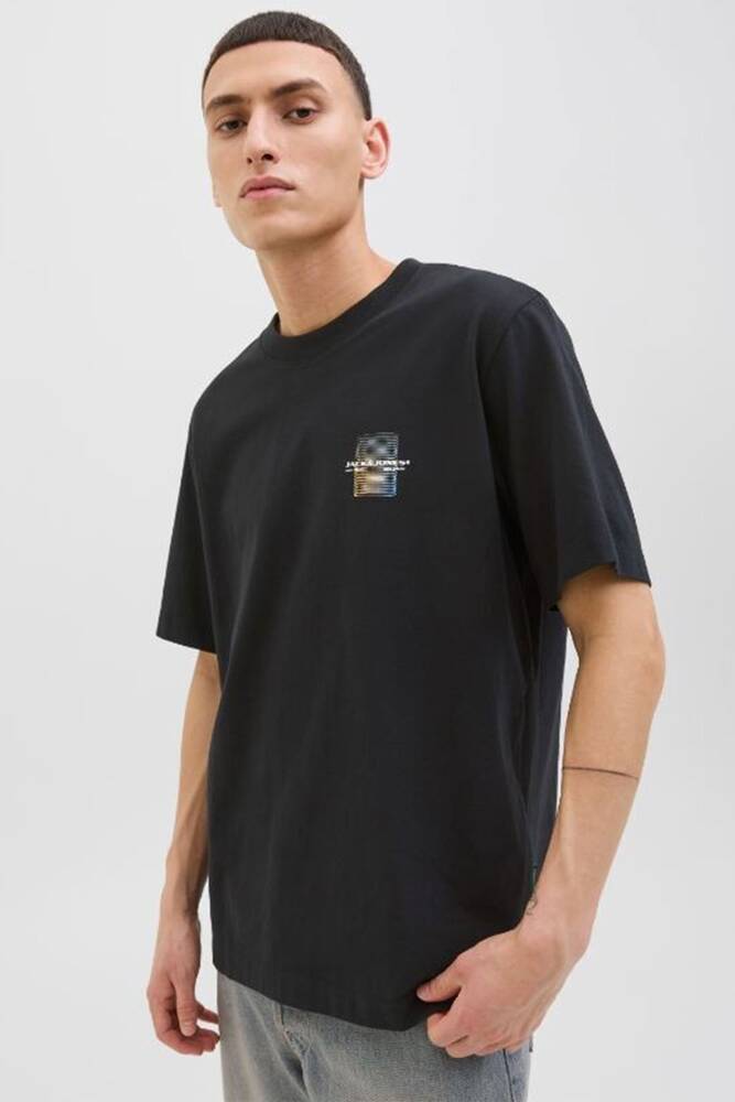 Erkek Alma Front Print Tişört 12276948 Siyah 