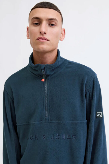 Erkek Alpes Half Zıp Ceket 12284828 Lacivert - Thumbnail