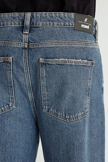 Erkek Atlanta Street Jean Pantolon 0010305-88526 Mavi - Thumbnail