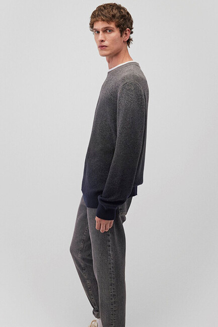 Erkek Bisiklet Yaka Kazak 070779-34686 Gri (2)