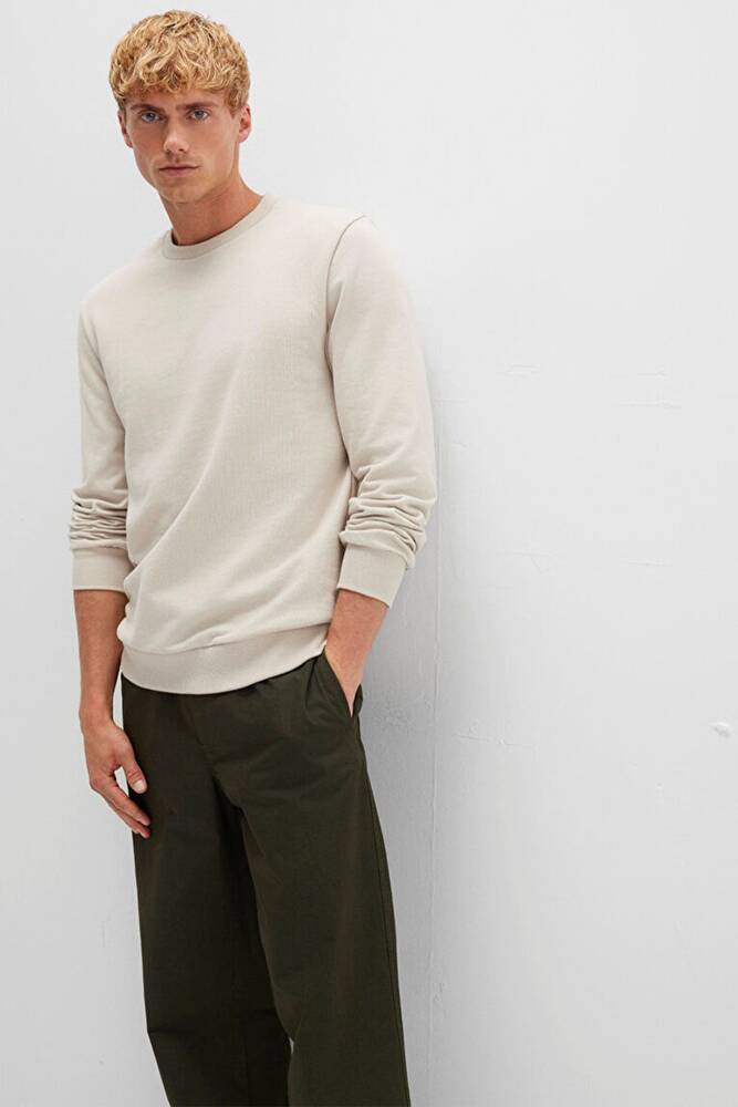 Erkek Bisiklet Yaka Sweat 0S10457-35111 Bej 