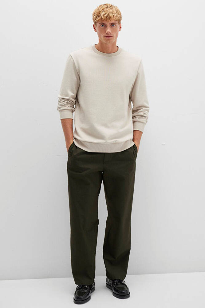 Erkek Bisiklet Yaka Sweat 0S10457-35111 Bej 