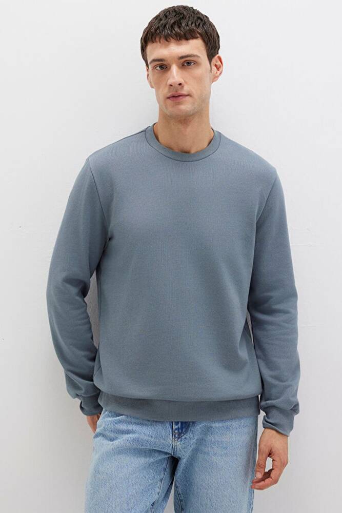 Erkek Bisiklet Yaka Sweat 0S10457-80889 Gri 