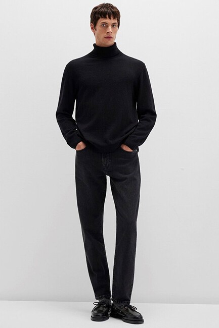 Erkek Boğazlı Kazak 0710372-900 Siyah (2)