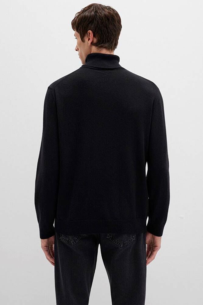 Erkek Boğazlı Kazak 0710372-900 Siyah  Erkek Boğazlı Kazak 0710372-900 Siyah