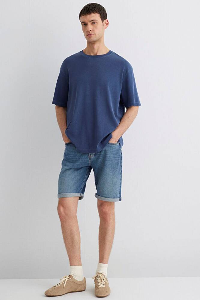 Erkek Brain 90's Denim Şort 0418487835 Mavi 