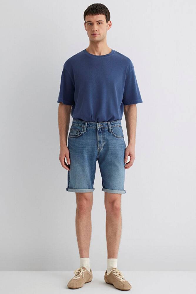 Erkek Brain 90's Denim Şort 0418487835 Mavi 
