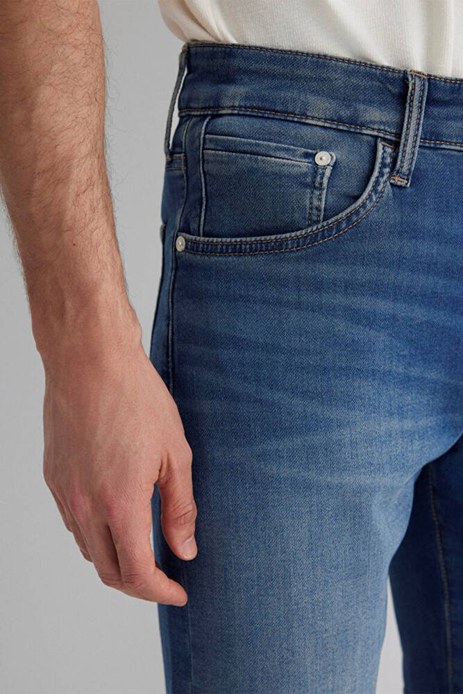 Erkek Brain Sporty Denim Şort 0418490389 Mavi 