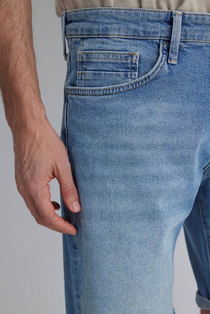 Erkek Brian Lt Street Comfort Jean Şort 0418481309 Mavi 