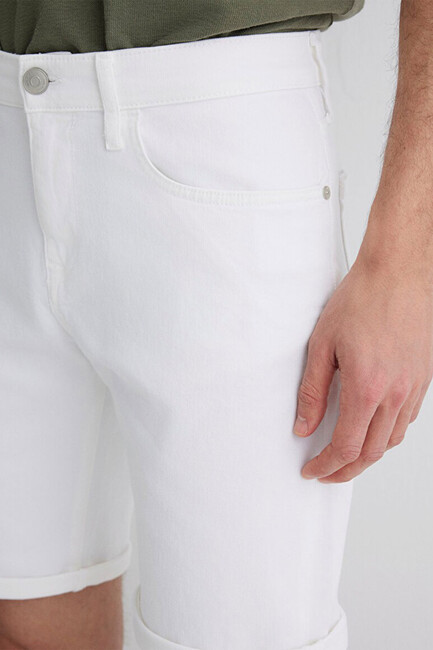 Erkek Brıan White Comfort Str Şort 0418423856 Beyaz - Thumbnail