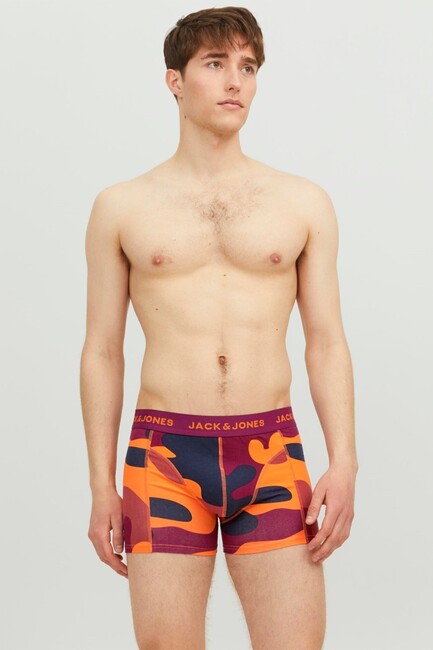 Jack & Jones - Erkek Camouflage 3 Lü Paket Boxer 12240243 Haki 