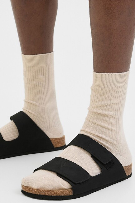 Erkek Central Strap Terlik 12257218 Siyah - Thumbnail