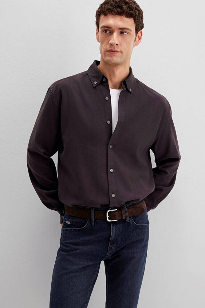 Erkek Cepli Gömlek 0211751-91404 Kahve  Erkek Cepli Gömlek 0211751-91404 Kahve