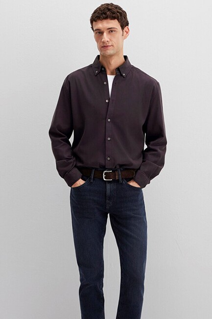 Erkek Cepli Gömlek 0211751-91404 Kahve (2)