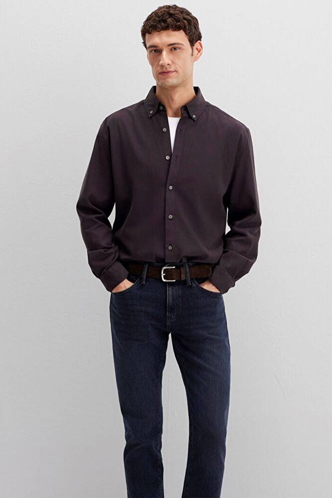 Erkek Cepli Gömlek 0211751-91404 Kahve  Erkek Cepli Gömlek 0211751-91404 Kahve