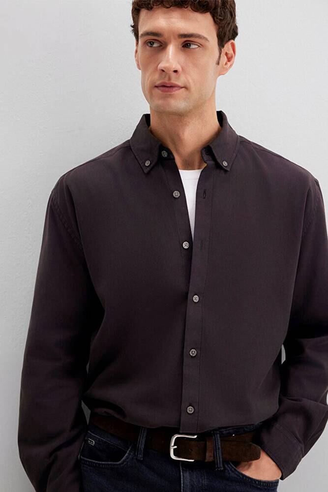 Erkek Cepli Gömlek 0211751-91404 Kahve  Erkek Cepli Gömlek 0211751-91404 Kahve