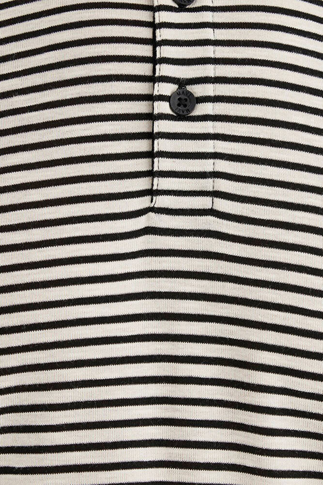 Erkek Çizgili Polo Tişört 0611843-70055 Bej 