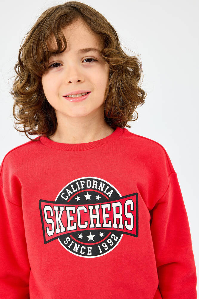 Erkek Çocuk Crewneck Sweat SK2520017-3449 Kırmızı 