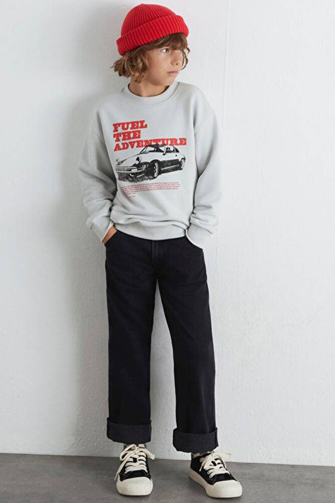 Erkek Çocuk Fuel The Adventure Baskılı Sweat 6S10126-90782 Gri  Erkek Çocuk Fuel The Adventure Baskılı Sweat 6S10126-90782 Gri
