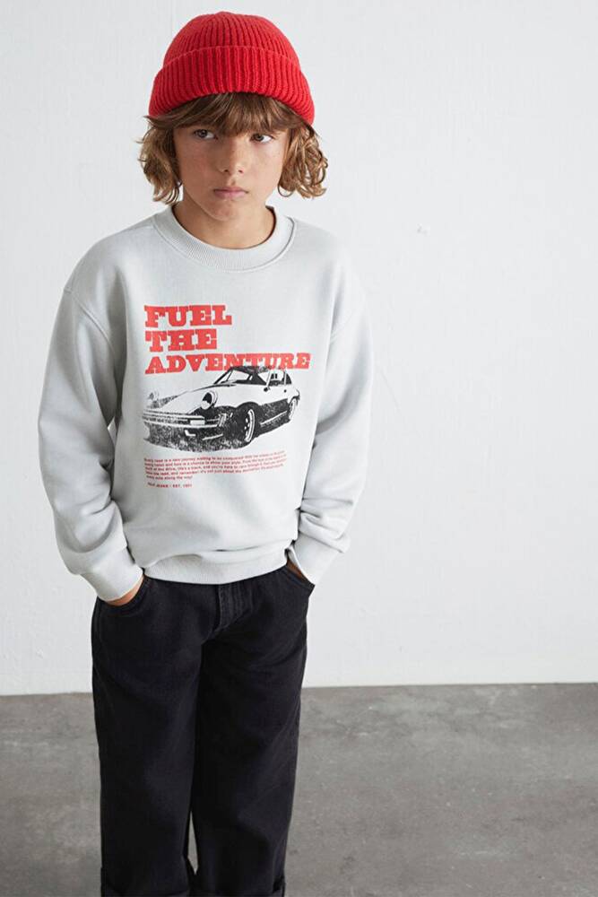 Erkek Çocuk Fuel The Adventure Baskılı Sweat 6S10126-90782 Gri  Erkek Çocuk Fuel The Adventure Baskılı Sweat 6S10126-90782 Gri