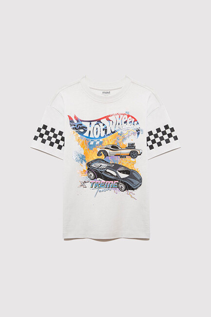 Erkek Çocuk Hot Wheels Baskılı Tişört 6610303-80618 Gri - Thumbnail