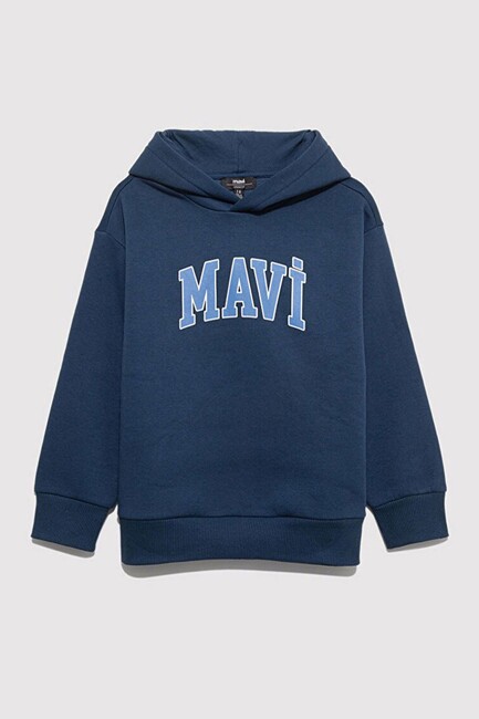Erkek Çocuk Mavi Baskılı Kapüşonlu Sweat 6610110-70720 Lacivert (2)