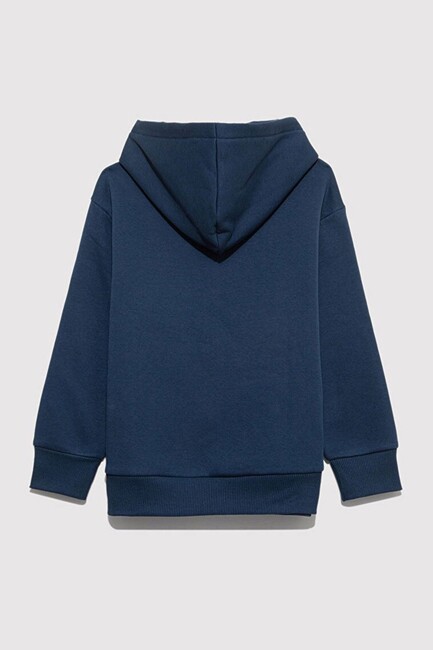 Erkek Çocuk Mavi Baskılı Kapüşonlu Sweat 6610110-70720 Lacivert (3)
