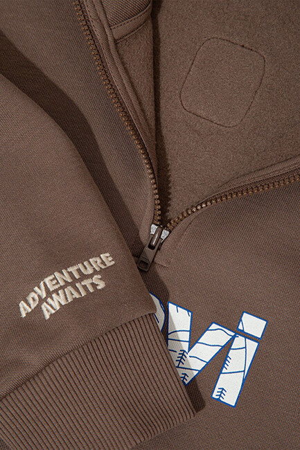 Erkek Çocuk Mavi Baskılı Sweat 6S10151-87181 Kahve (3)