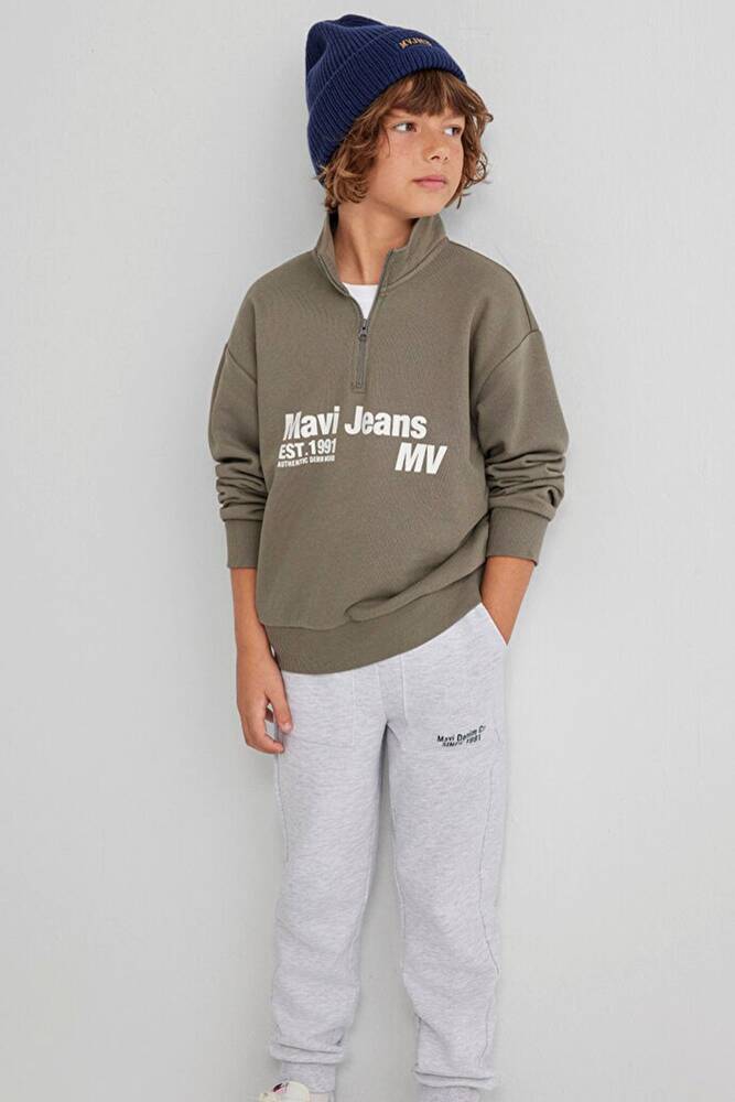 Erkek Çocuk Mavi Jeans Baskılı Sweat 6S10142-86961 Yeşil  Erkek Çocuk Mavi Jeans Baskılı Sweat 6S10142-86961 Yeşil