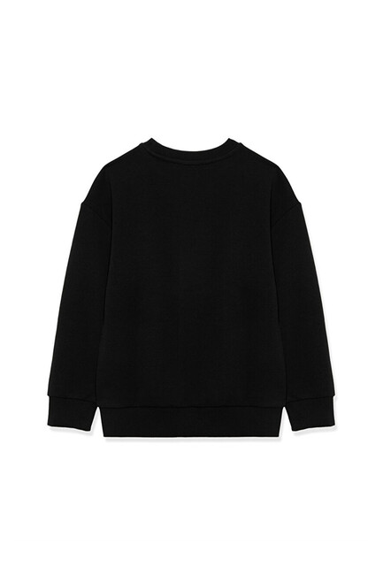 Erkek Çocuk Mavi Logo Baskılı Sweat 6S10034-900 Siyah - Thumbnail