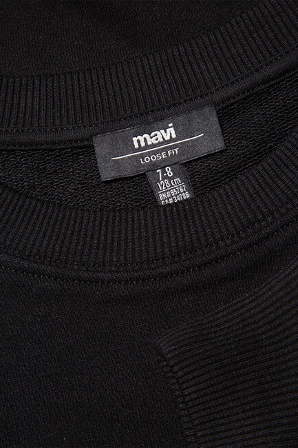 Erkek Çocuk Mavi Logo Baskılı Sweat 6S10034-900 Siyah - Thumbnail