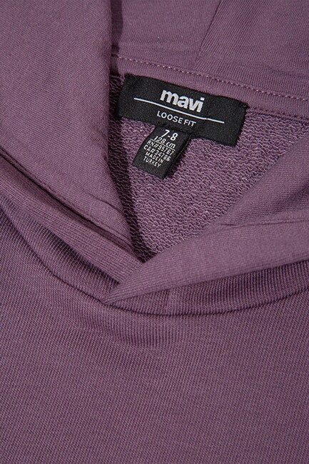 Erkek Çocuk Mavi Logo Baskılı Sweat 6S10143-70656 Mor - Thumbnail