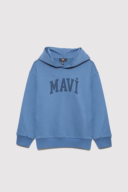 Erkek Çocuk Mavi Logo Baskılı Sweat 6S10143-83767 Mavi - Thumbnail