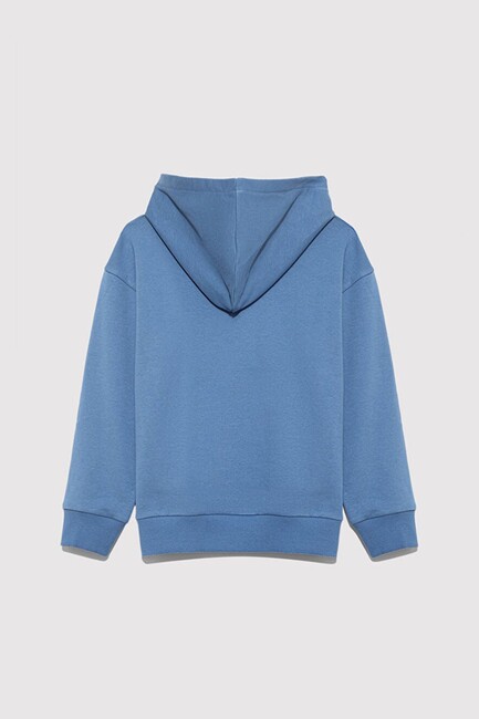 Erkek Çocuk Mavi Logo Baskılı Sweat 6S10143-83767 Mavi - Thumbnail