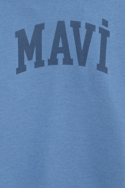 Erkek Çocuk Mavi Logo Baskılı Sweat 6S10143-83767 Mavi - Thumbnail