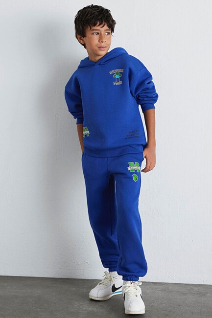 Erkek Çocuk Mınecraft Baskılı Eşofman Altı 6010027-70896 Mavi (2)