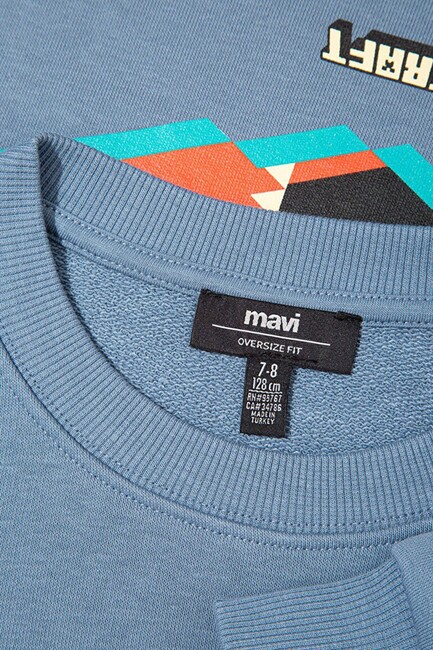 Erkek Çocuk Mınecraft Baskılı Sweat 6S10130-85518 Mavi - Thumbnail