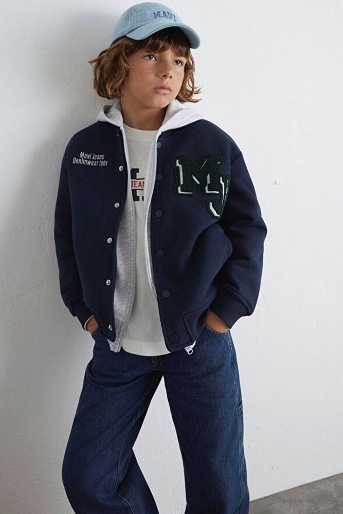 Erkek Çocuk MJ Baskılı Bomber Ceket 6S10121-82318 Lacivert  Erkek Çocuk MJ Baskılı Bomber Ceket 6S10121-82318 Lacivert