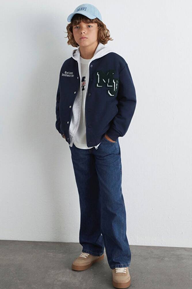 Erkek Çocuk MJ Baskılı Bomber Ceket 6S10121-82318 Lacivert  Erkek Çocuk MJ Baskılı Bomber Ceket 6S10121-82318 Lacivert